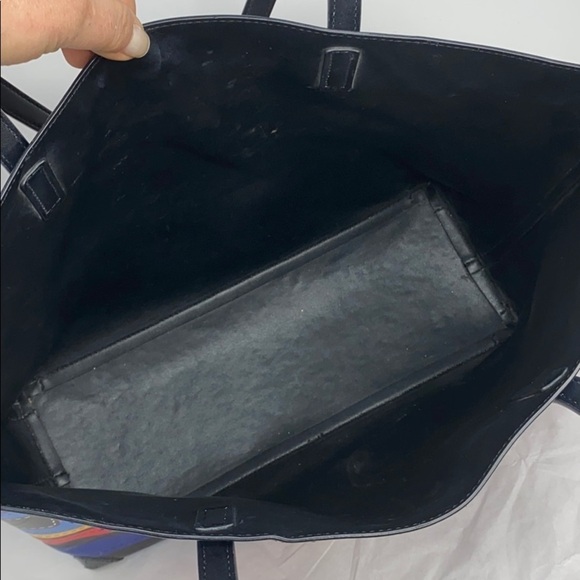 Tua Braccialini Large Black Multi Color Block Tote - Picture 12 of 12